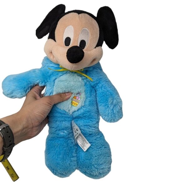 Disney Blue Easter Mickey Mouse Marshmallow Plush Stuffed Animal Soft Toy 18" - Picture 5 of 7